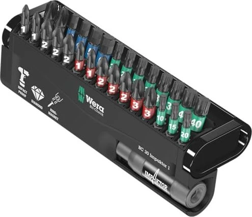 Wera Bit-Check 30 Impaktor 1 Bitset inkl. Werkzeugbox, 30-tlg.