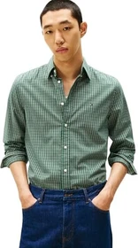 Tommy Hilfiger Flex Regular Fit Schottenkaro Hemd langarm ornamental green/check (Herren)