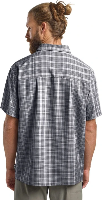 Jack Wolfskin Meseta Hemd kurzarm check stark white (Herren)