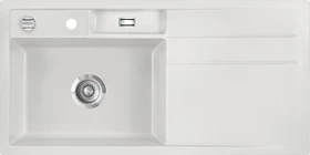 systemceram Bela 100 F Einbau Becken links mit Ablauffernbedienung alu