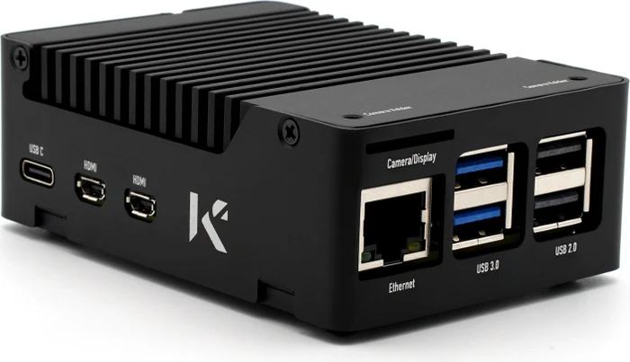 KKSB Aluminiumgehäuse für Raspberry Pi 5, schwarz
