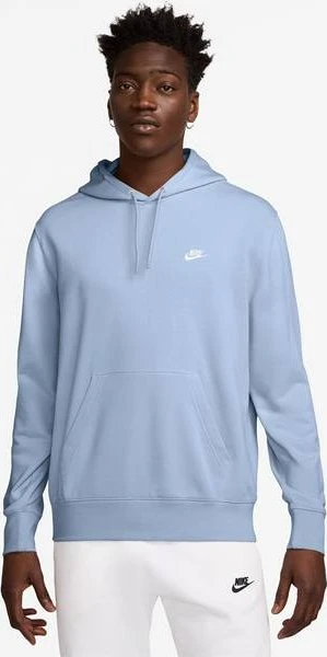 Nike Club French-Terry Hoodie hydrogen blue/white (Herren)