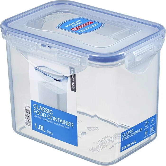 Lock & Lock PP Classic HPL812 eckig Aufbewahrungsbehälter 1l