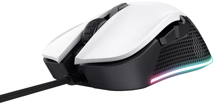 Trust Gaming GXT 922 YBAR RGB Gaming Mouse weiß, ECO zertifiziert, USB