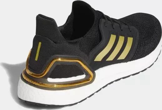 adidas Ultraboost 20 core black/gold metallic/solar red (Herren)