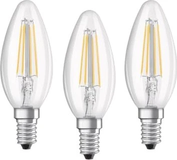 Osram Ledvance LED Base Filament Classic B 40 E14 4W/840, 3 Stück