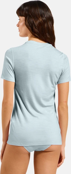 Odlo Natural Merino 160 Baselayer Funktionsshirt kurzarm baby blue (Damen)