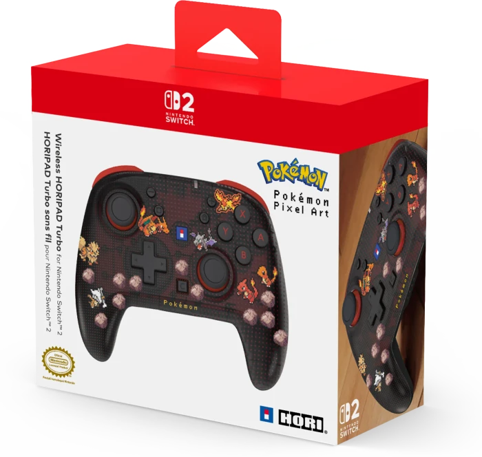 Hori Horipad Turbo Wireless Controller pokèmon pixel red (Switch 2/Switch)