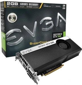 EVGA GeForce GTX 680 SC Signature, 2GB GDDR5, 2x DVI, HDMI, DP