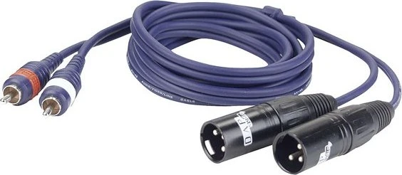DAP Audio FL26 - 2 RCA male L/R to 2 XLR/M 3P, 3.0m