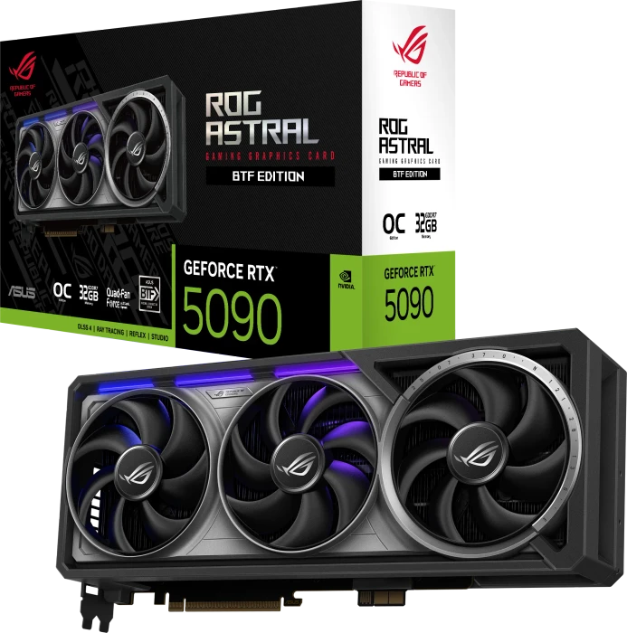 ASUS ROG Astral GeForce RTX 5090 BTF OC Edition, ROG-ASTRAL-RTX5090-O32G-BTF-GAMING, 32GB GDDR7, 2x HDMI, 3x DP