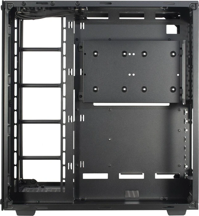 Inter-Tech C-701 Panorama, schwarz, Glasfenster