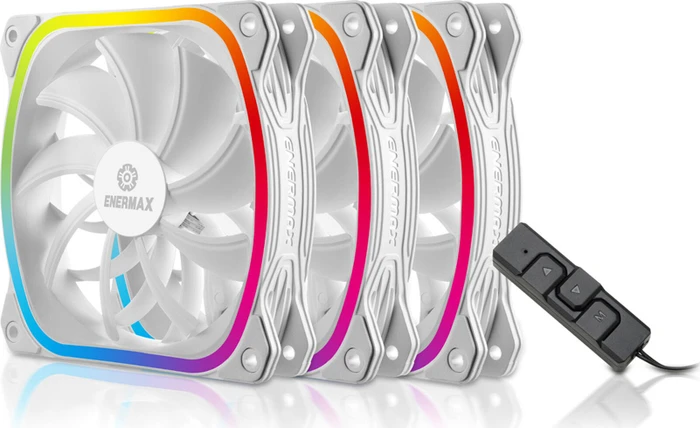 Enermax SquA RGB White, weiß, LED-Steuerung, 120mm, 3er-Pack