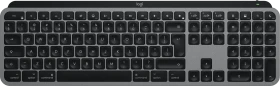 Logitech Keys S for Mac, Space Gray, schwarz/grau, LEDs weiß, Logi Bolt, USB/Bluetooth, US (920-011637)
