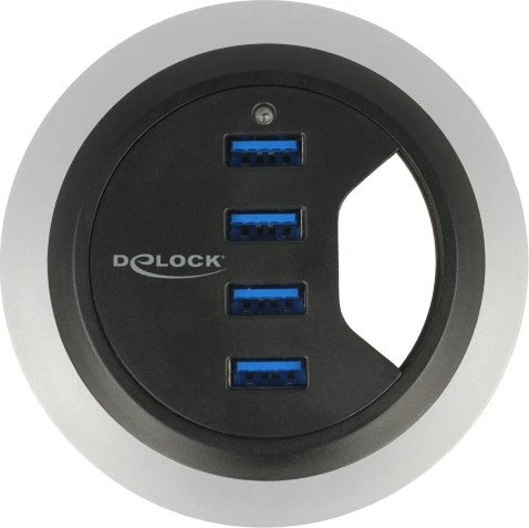 DeLOCK Tisch USB-Hub, 4x USB-A 3.0, USB-A 3.0 [Stecker]