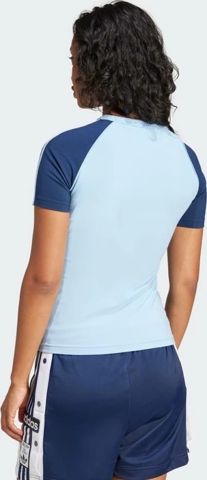 adidas Adicolor 3-Streifen Raglan Slim T-Shirt kurzarm clear sky (Damen)