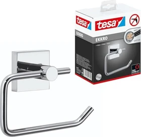 tesa Ekkro Toilettenpapierhalter ohne Deckel inkl. Klebelösung chrom