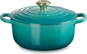 Le Creuset Signature Gusseisen Bräter rund 20cm 2.4l bleu riviera