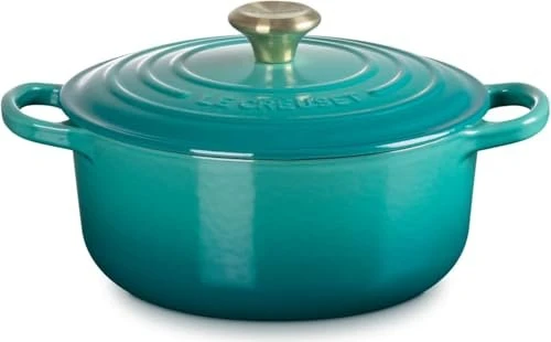 Le Creuset Signature Gusseisen Bräter rund 20cm 2.4l bleu riviera