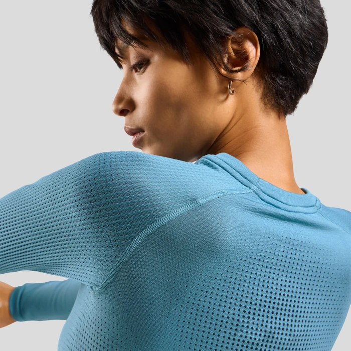 Odlo Performance Warm Eco Funktionsshirt langarm provincial blue (Damen)