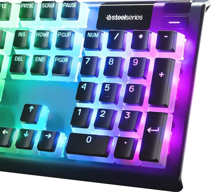 SteelSeries PrismCaps Universal Keycaps, Kunststoff (PBT) Double-Shot, schwarz, 105 Tasten, ISO-DE