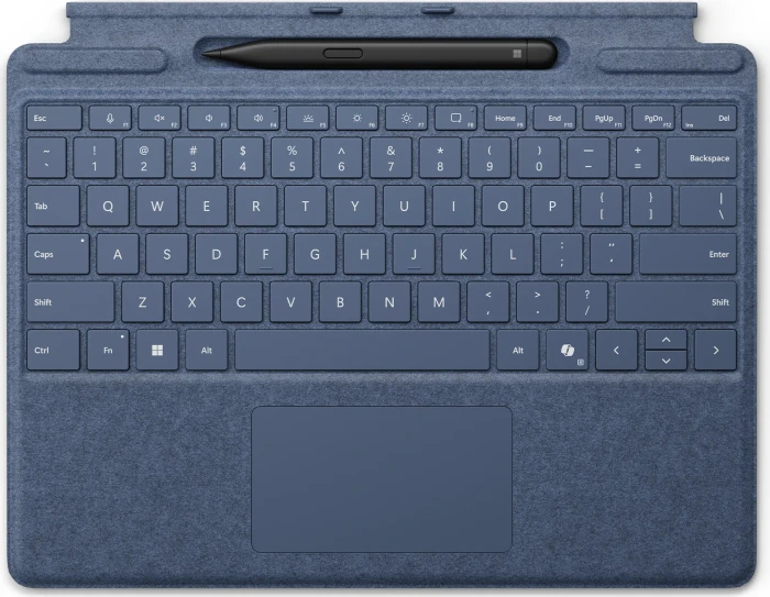 Microsoft Surface Pro Keyboard Slim Pen 2 Bundle mit Copilot-Taste, Saphir, BE