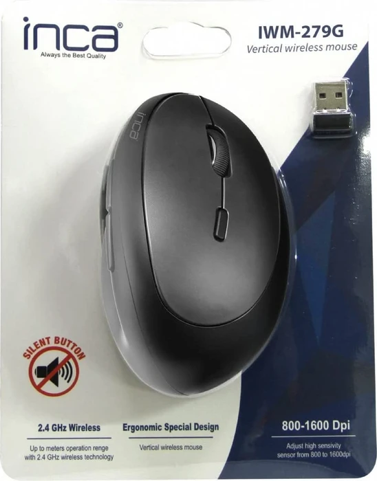 Inca IWM-279G Vertical Wireless Mouse grau, USB