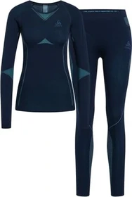 Odlo Fundamentals Performance Warm Set dark sapphire/blue radiance (Damen)