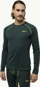 Jack Wolfskin Infinite Warm Funktionsshirt langarm black olive (Herren)
