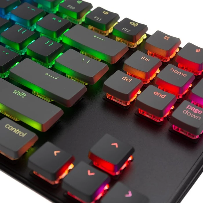 Keychron K1 V4, 80% TKL, LEDs RGB, schwarz, Gateron LOW PROFILE BLUE, USB/Bluetooth, US