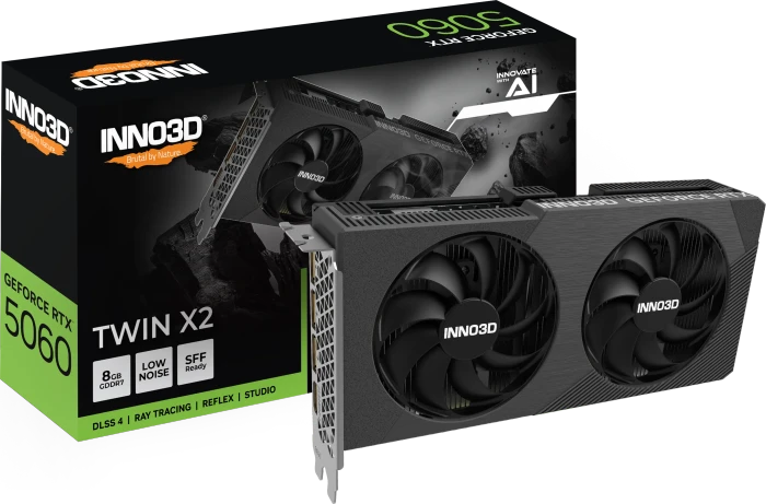 INNO3D GeForce RTX 5060 Twin X2, 8GB GDDR7, HDMI, 3x DP