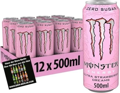 Monster Energy Ultra Strawberry Dreams Zero Zucker 12x 500ml