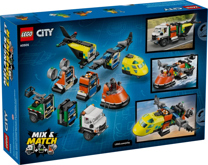 LEGO City - Kombinationsset mit Flugzeug, Wartungsfahrzeug und Luftkissenboot