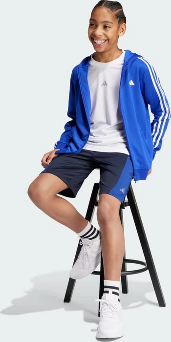 adidas Training Aeroready Heather Trainingshose kurz legend ink/lucid blue/reflective silver (Junior)