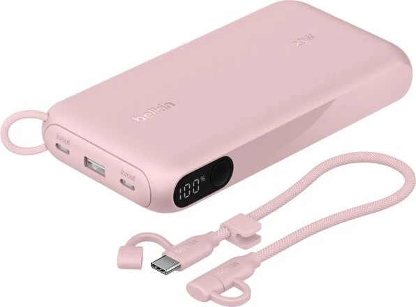 Belkin BoostCharge Powerbank 20K mit Display rosa