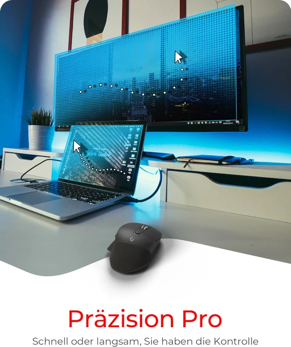 KeySonic KSM-6140BTRF-EG Wireless Ergonomic Office Mouse, schwarz, USB/Bluetooth