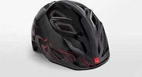 MET Elfo Kinderhelm black flames/glossy