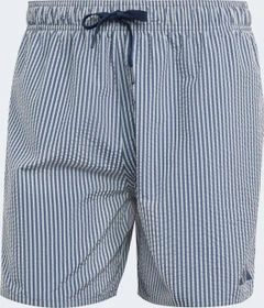 adidas Seersucker Gestreift 5 Zoll Badeshorts wonder white/preloved ink (Herren)