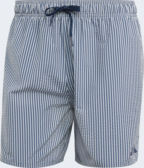 adidas Seersucker Gestreift 5 Zoll Badeshorts wonder white/preloved ink (Herren)