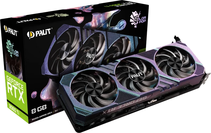 Palit GeForce RTX 3060 Ti ColorPOP (LHR), 8GB GDDR6, HDMI, 3x DP