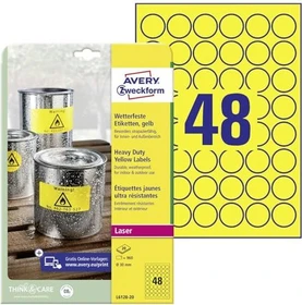 Avery-Zweckform Sicherheitsetiketten rund, 40mm, weiß, 20 Blatt (480 Etiketten)