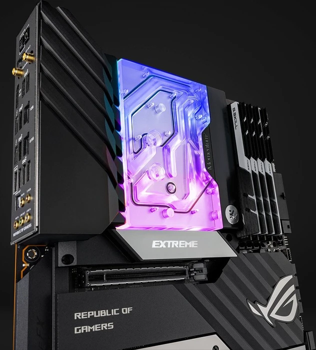 EK Water Blocks Quantum Line EK-Quantum Momentum² ROG Crosshair VIII Extreme D-RGB Monoblock, Nickel, Acryl