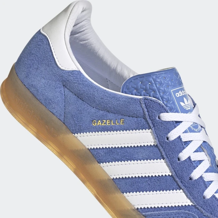 adidas Gazelle Indoor blue fusion/cloud white/gold metallic (Damen)