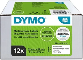 Dymo Etiketten LabelWriter 11354, 57x32mm, ablösbar, weiß, 12er-Pack (12000 Etiketten)