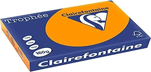 Clairefontaine Trophée Universalpapier matt mandarine, A4, 160g/m², 250 Blatt