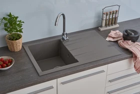 Respekta Houston 800x500mm Einbau Becken reversibel betongrau