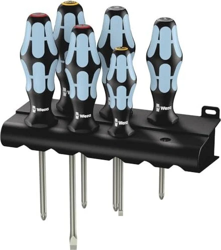 Wera Kraftform Edelstahl 3334/3350/3355/6 Schraubendrehersatz, 6-tlg.