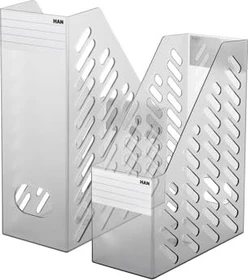 HAN Klassik Brilliant XXL Stehsammler, A4, grau/transparent, 2er-Pack