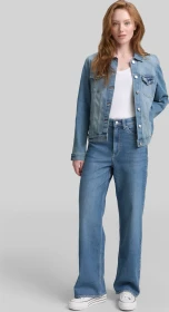 Tom Tailor Linou Wide Jeans used mid stone blue denim (Damen)