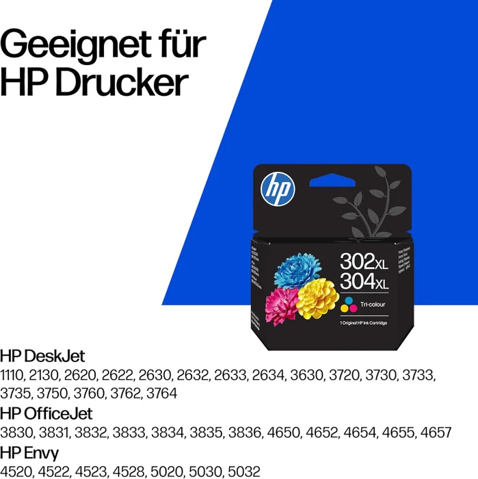 HP Druckkopf mit Tinte 302 XL/304 XL dreifarbig